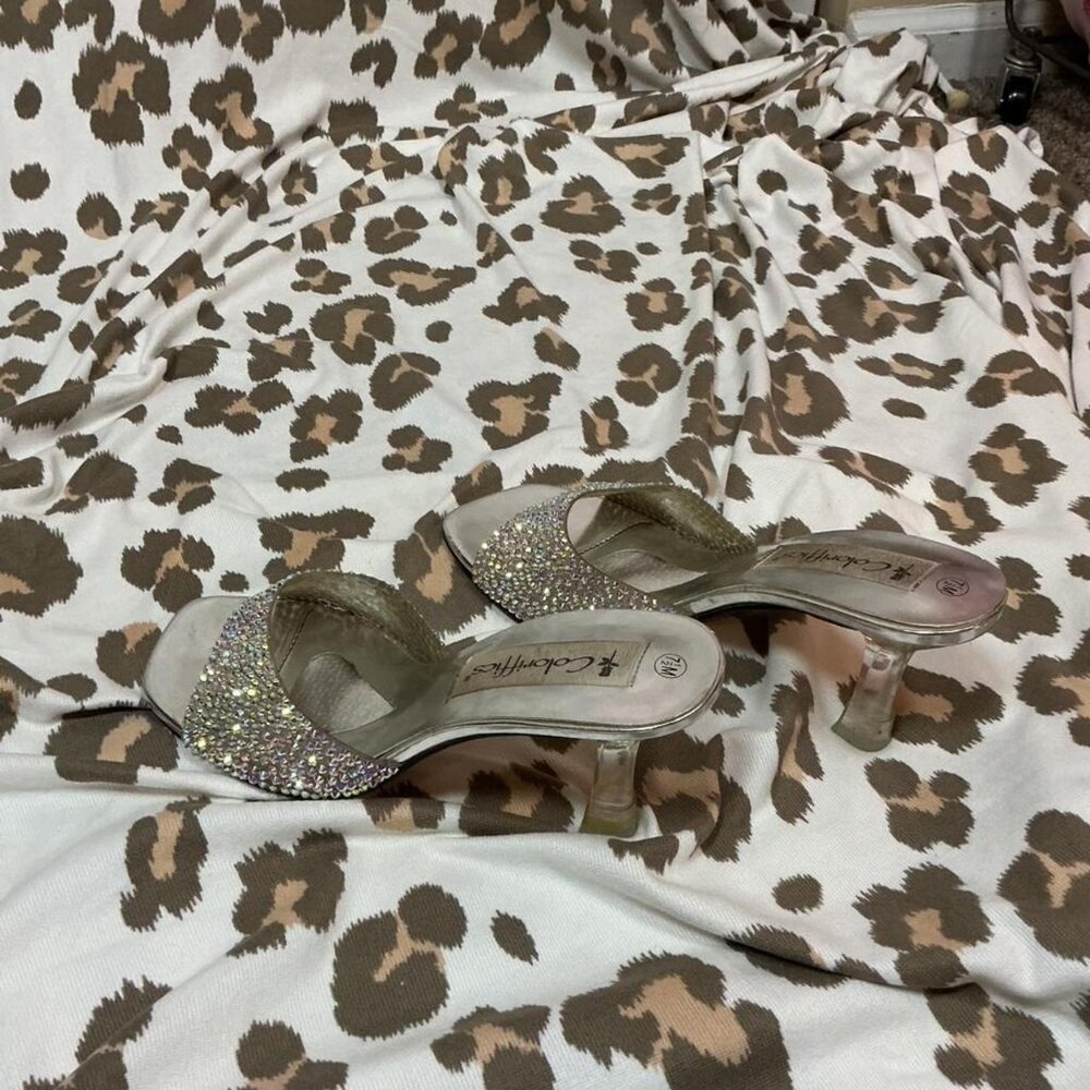 Silver Rhinestone Heels - Picture 5 of 7